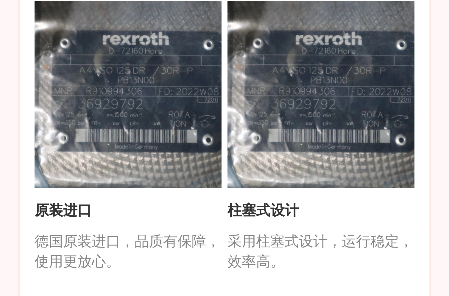 力士乐REXROTH柱塞泵 R910994306 德国原装进口